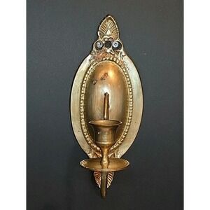 Vintage Beautiful Decorative Brass Wall Scone Candle Holder
